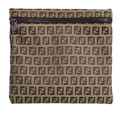 Fendi Zucca Pouch, Canvas, Brown, 2241 7N0014029, 3*